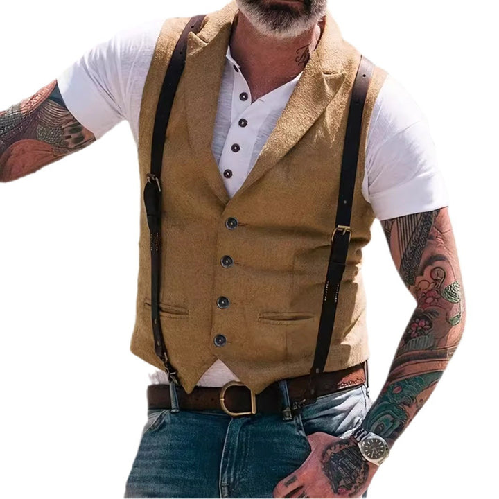 Herren elegante Weste mit praktischen Haltern Drune