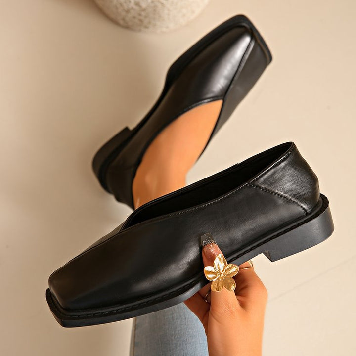Damen Ballerinas mit eckiger Zehenpartie und rutschfester Sohle Drune