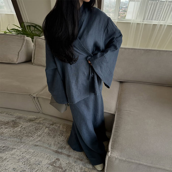 Damen lässiger Kimono Anzug Drune