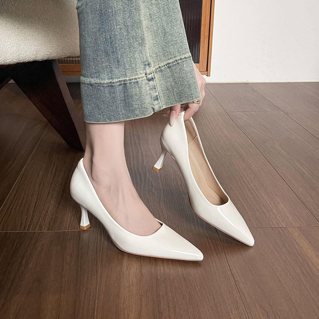 Damen Elegante Lack-Pumps mit komfortablem Blockabsatz Drune
