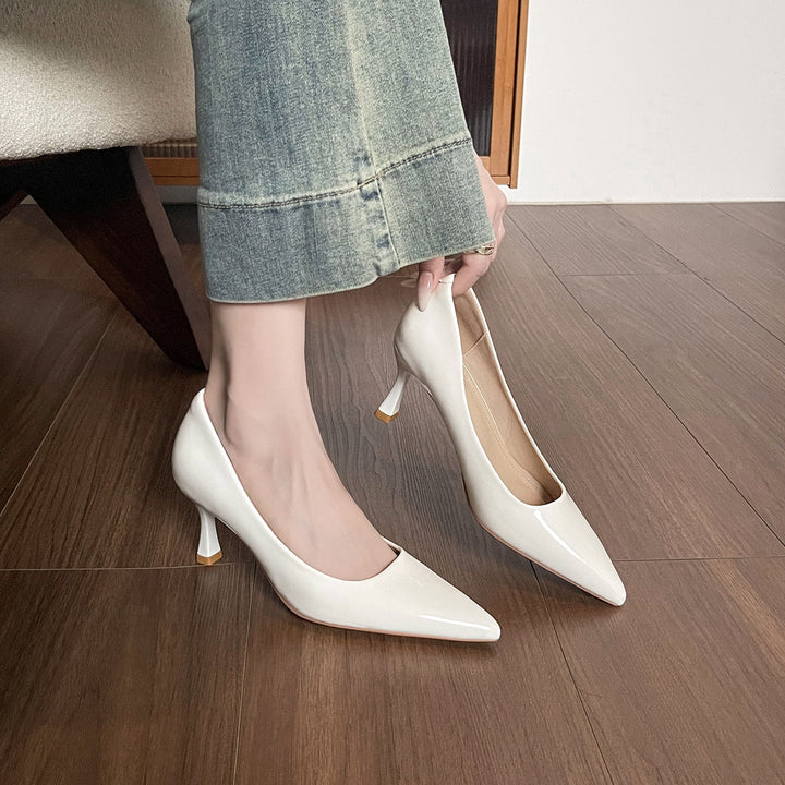 Damen Elegante Lack-Pumps mit komfortablem Blockabsatz Drune