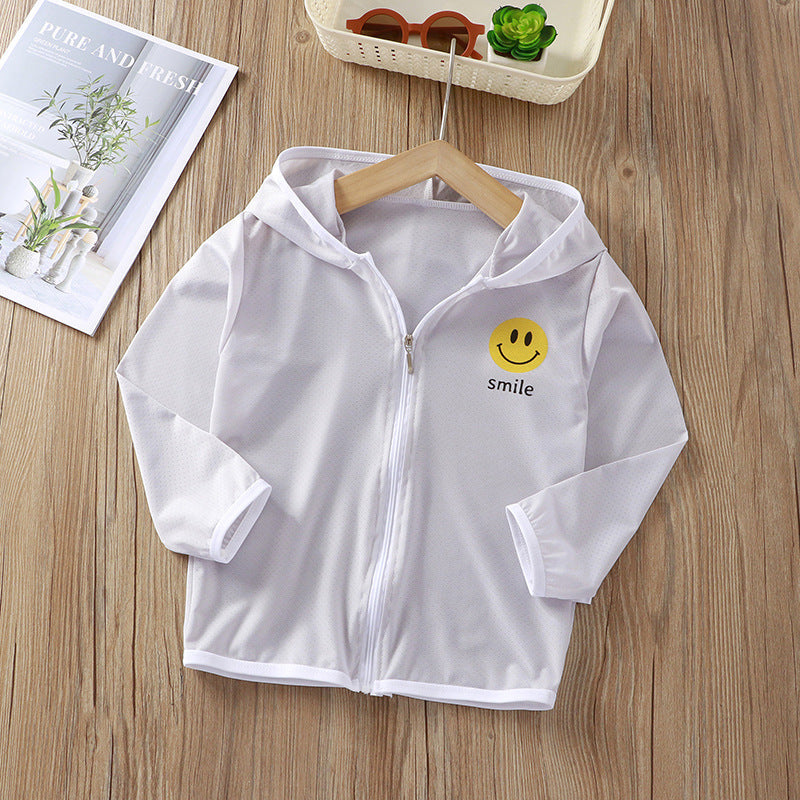 Unisex nan Kinder leichte Kapuzenjacke mit atmungsaktivem Meshstoff und durchgehendem Reißverschluss  Drune