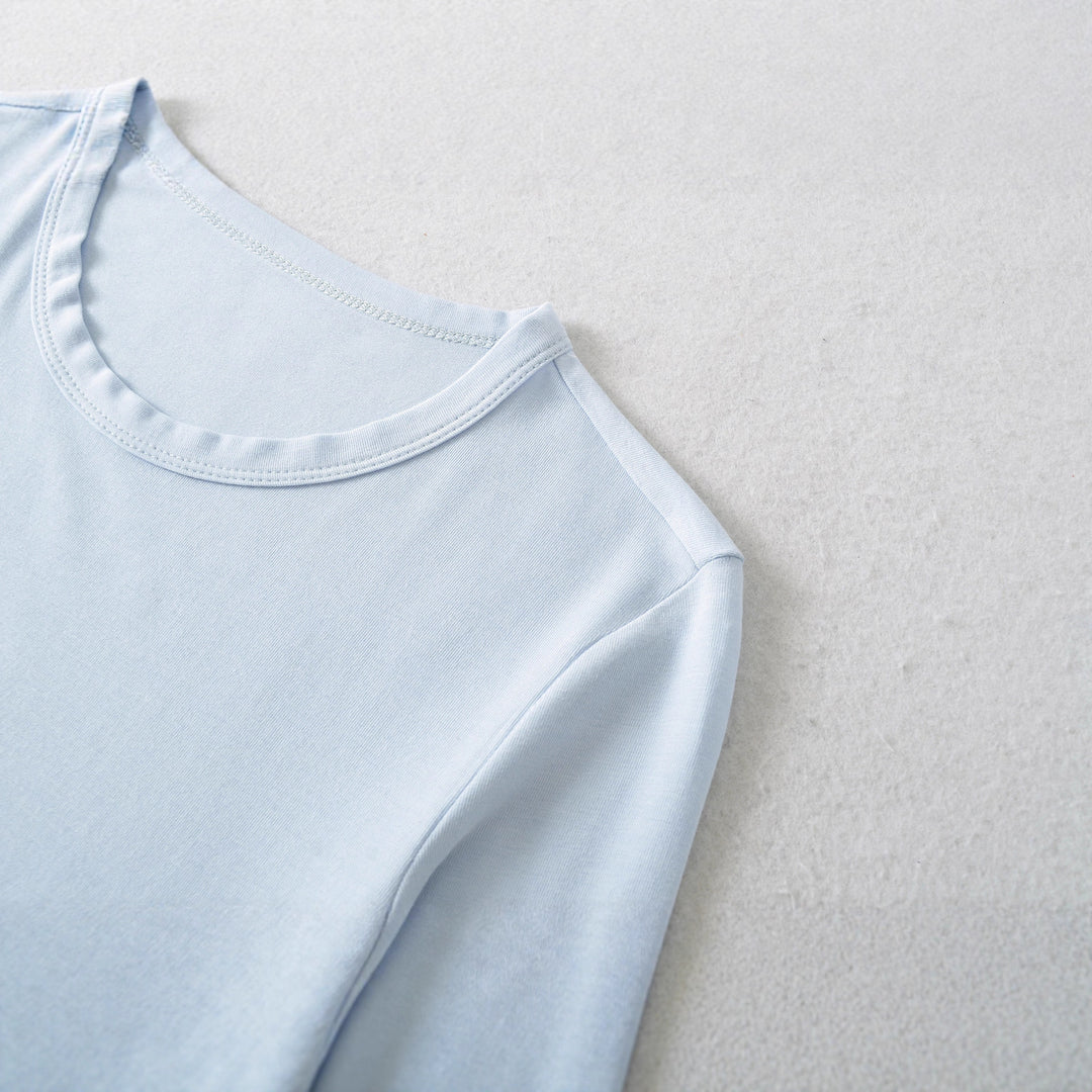 Damen Langarmshirt mit Raffungen Drune