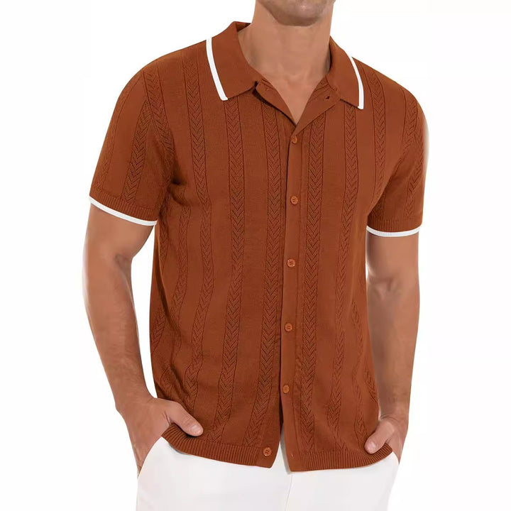 Herren Kurzarmpoloshirt mit strukturiertem Design Drune