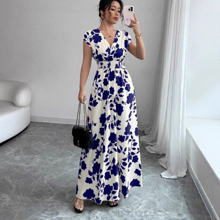Damen Maxikleid mit floralem Muster Drune