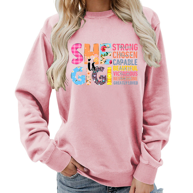 Damen Sweatshirt mit inspirierendem Text-Design Drune