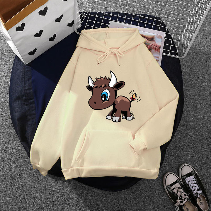 Damen Kapuzenpullover mit verspieltem Tiermotiv Drune