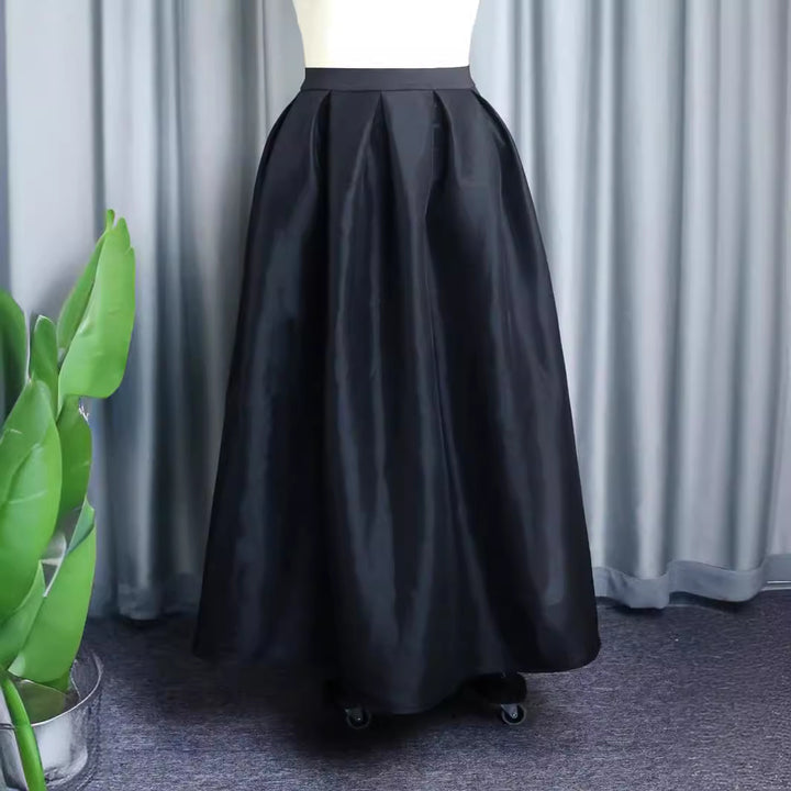 Damen eleganter Maxi-Rock mit voluminösem Falten-Design Drune