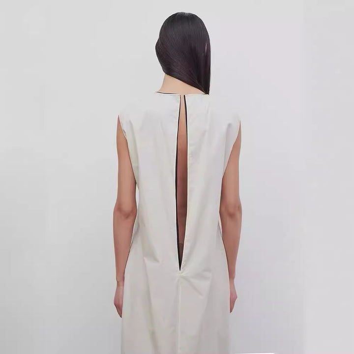 Damen Fließendes Maxikleid mit breitem Ausschnitt Drune