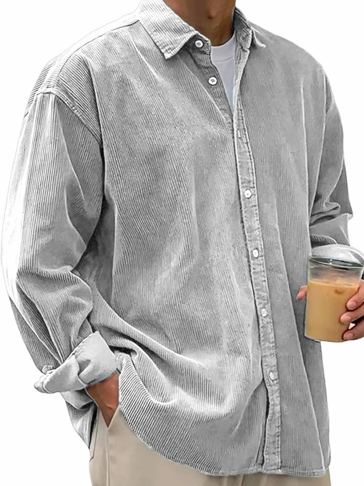 Herren nan lässiges Cordhemd aus Feincord mit Oversize-Schnitt Drune