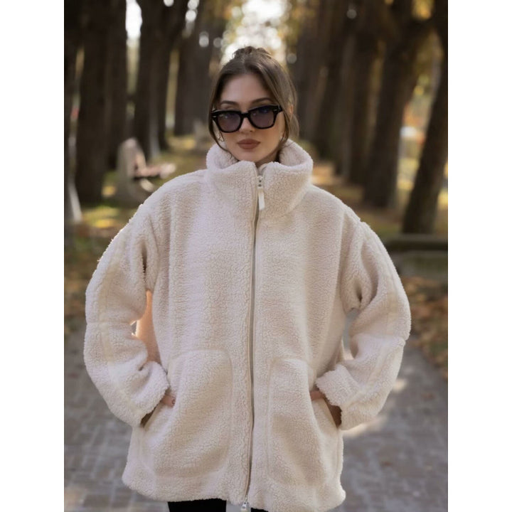 Damen kuschelige Fleecejacke Drune