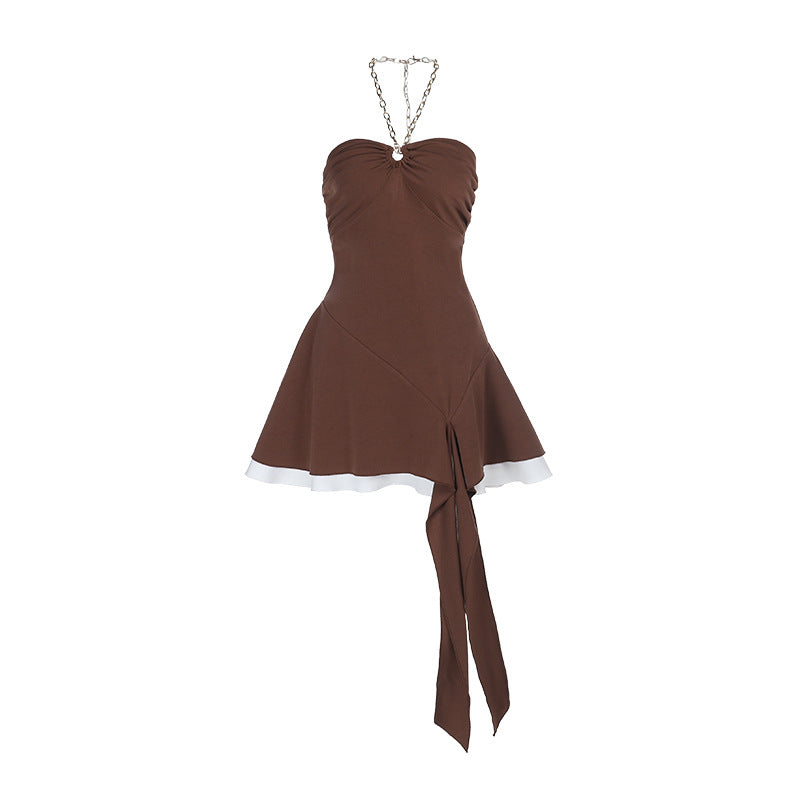 Damen Minikleid mit verführerischem Wickeldesign und Rüschenelementen Drune