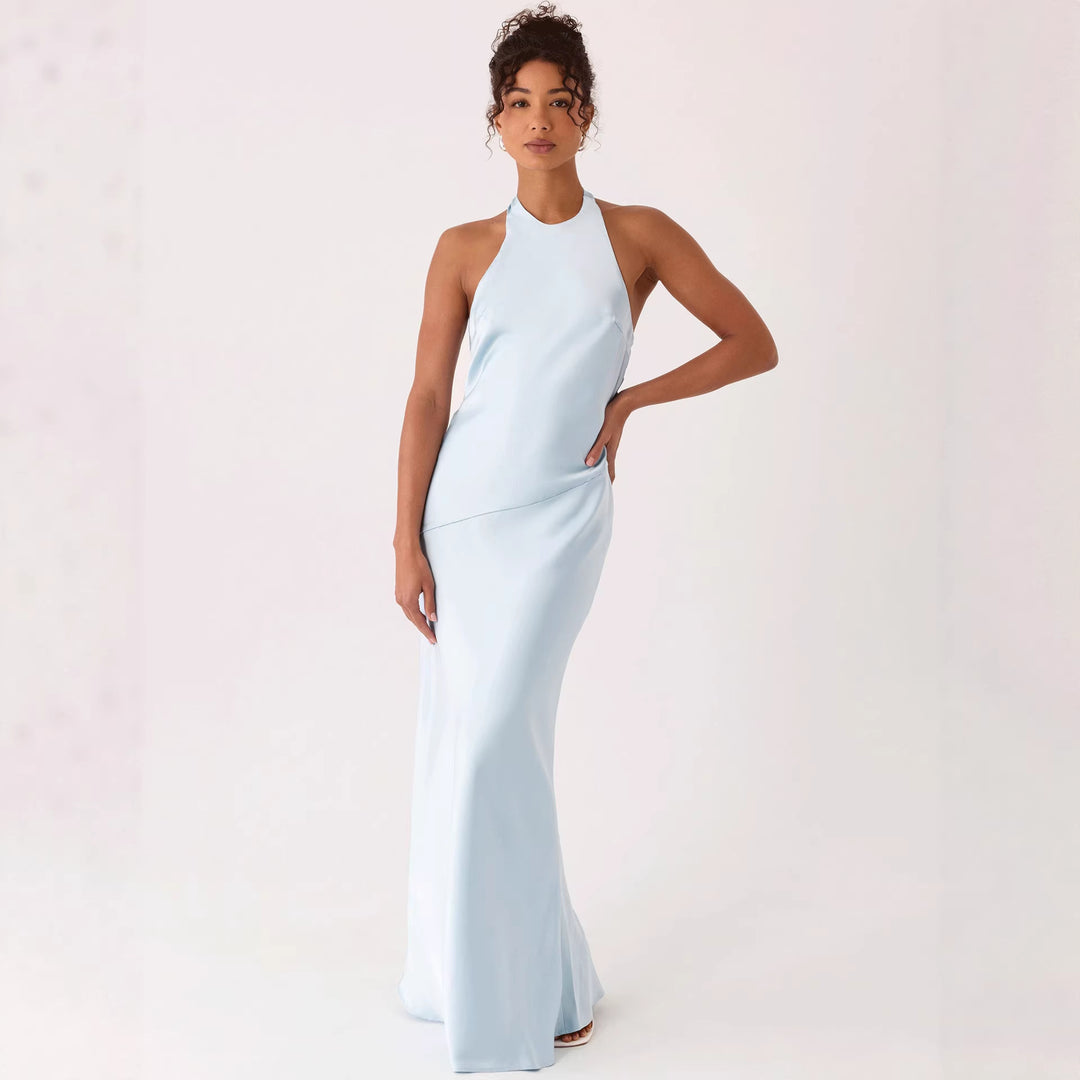 Damen Elegantes Abendkleid mit schickem Halterdesign und fließendem Stoff Drune