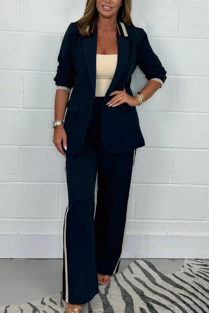 Damen Elegante und bequeme Blazer-Hosen-Kombination Drune