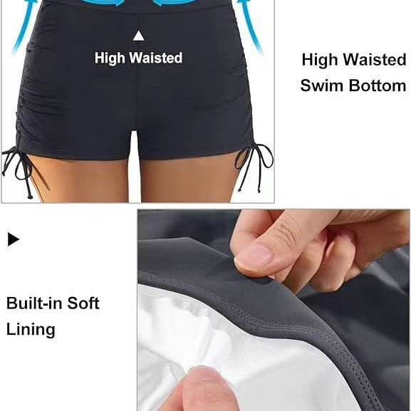 Damen Figurschmeichelnde Badeshorts mit Raffung und Seitenschnürung Drune