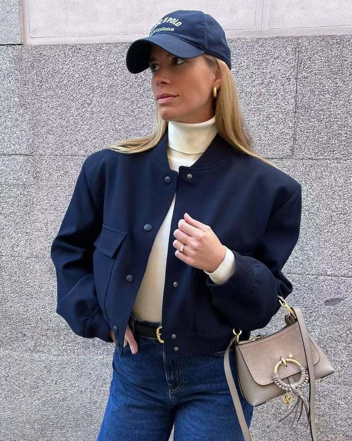 Drune | Bomberjacke - Minimalistisches Design - Leichte Schicht - Streetwear-Essential