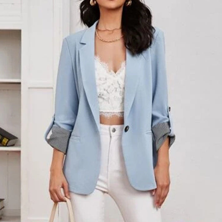 Damen Eleganter Blazer mit strukturiertem Design und praktischem Schnürdetail Drune