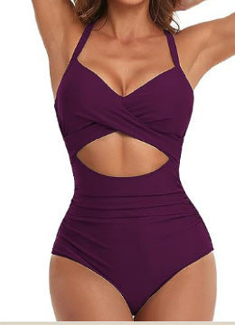 Damen Cut-Out Badeanzug mit Kreuzgurt Drune