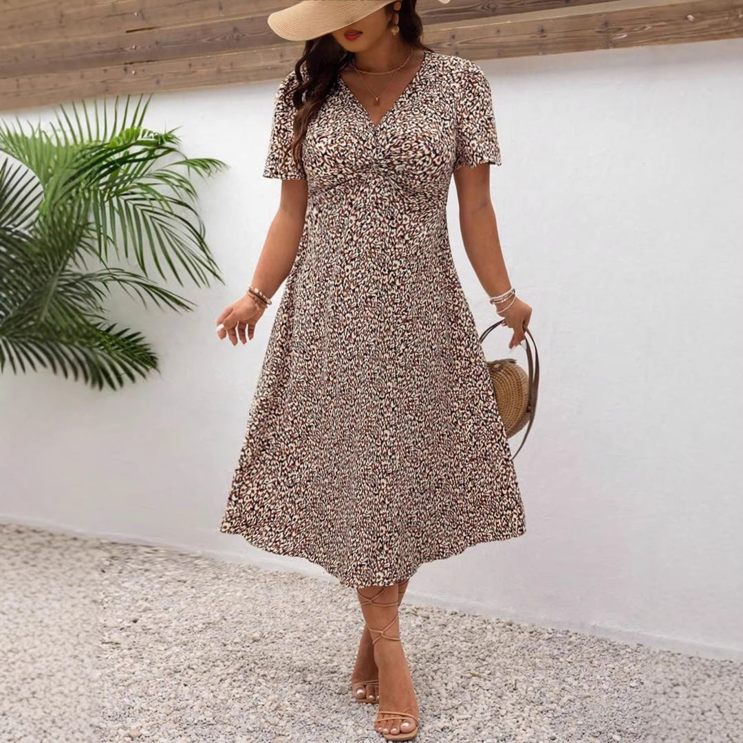 Damen Midikleid mit floralem Muster Drune