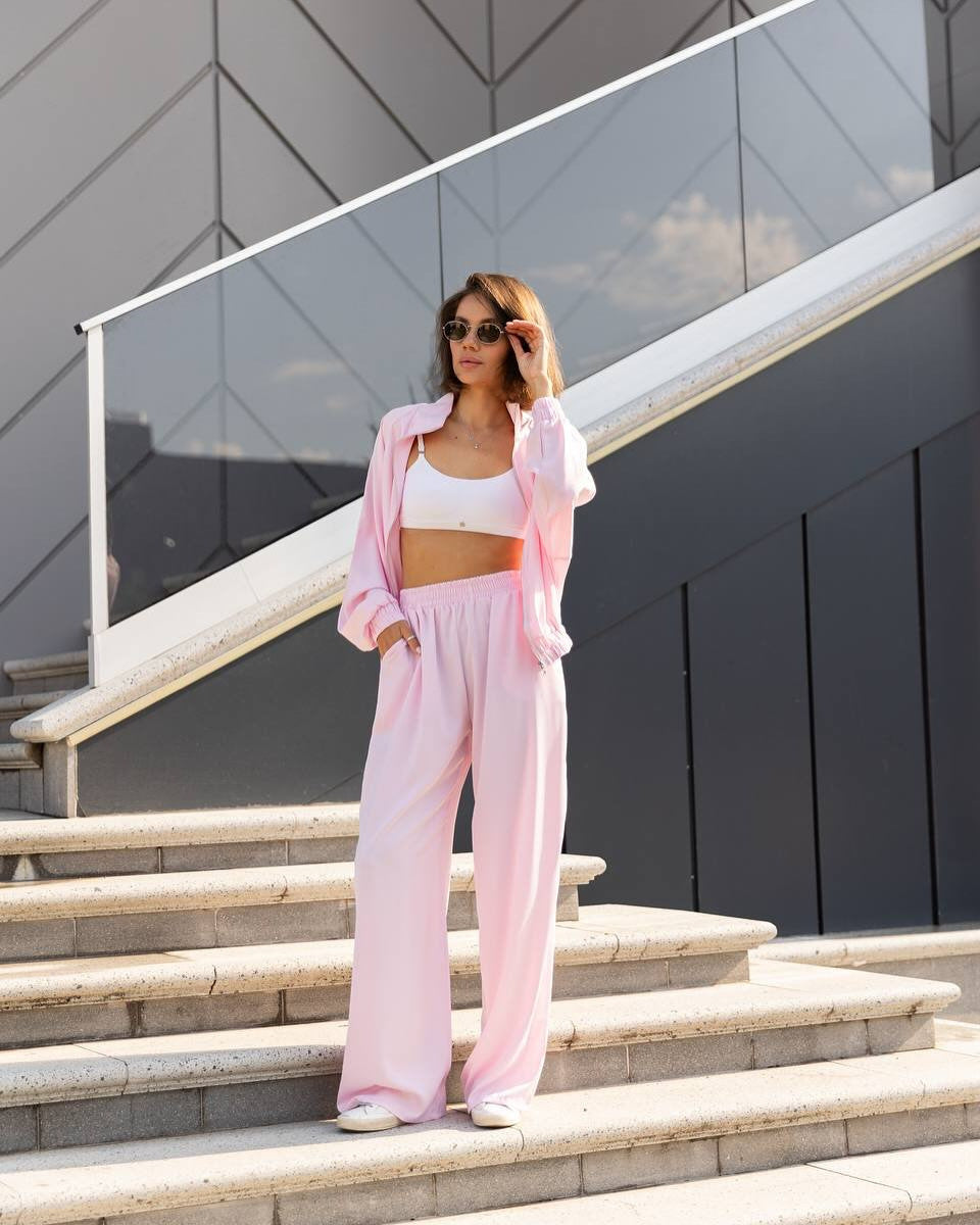 Damen modisches entspannendes Lounge-Set mit weitem Oberteil und bequemen Hosen Drune