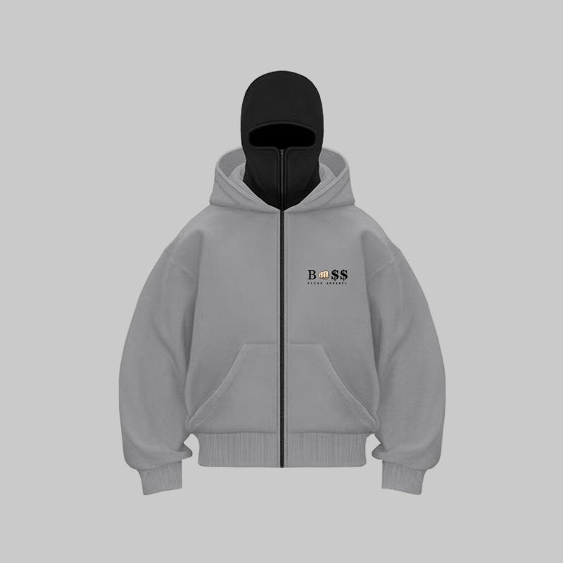 Damen Eco-Fleece Kapuzenjacke mit schützendem Hoher Kragen und praktischem Reißverschluss Drune
