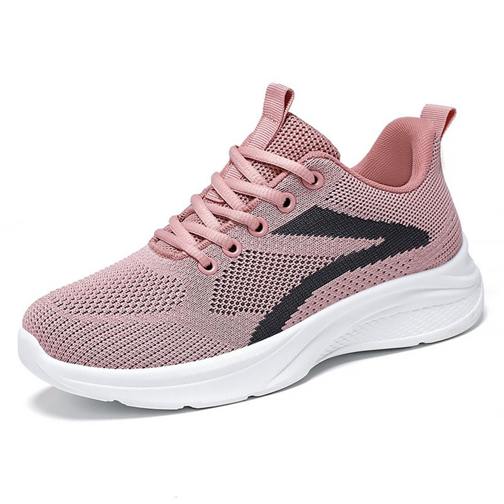 Damen nan atmungsaktive gestrickte Sneaker mit Memory-Schaum-Fußbett und stoßdämpfender EVA-Sohle Drune