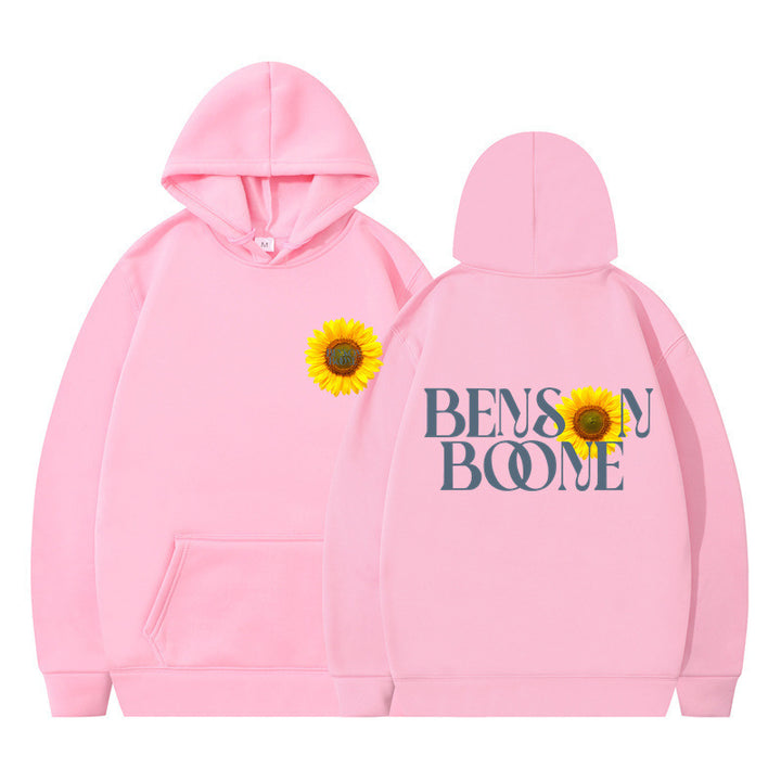 Damen Kapuzenpullover mit einzigartigem Sonnenblumenmotiv und bequemer Passform Drune