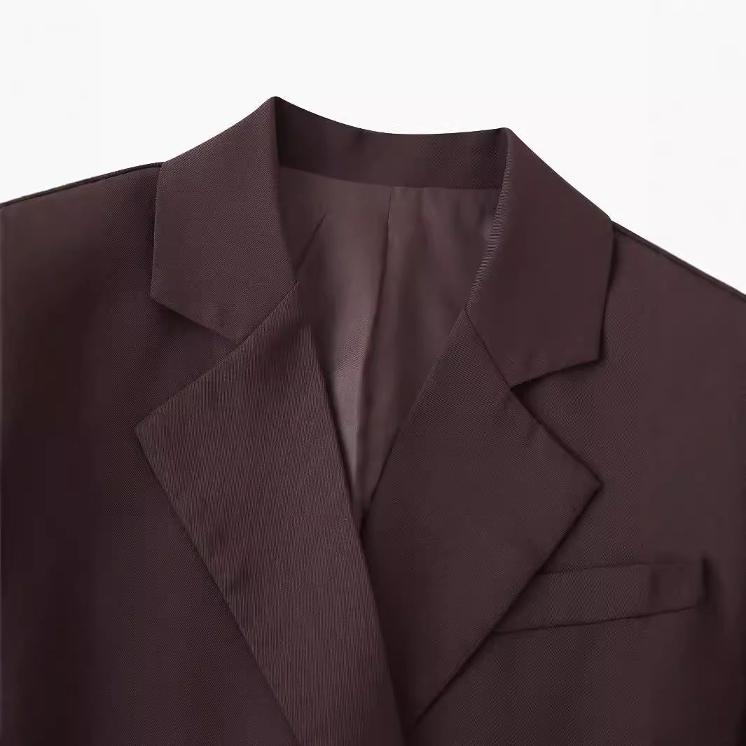 Damen elegante Blazerjacke im klassischen Schnitt Drune