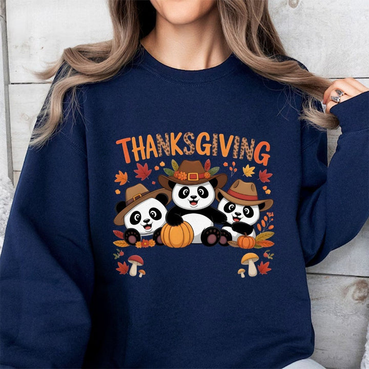 Damen Sweatshirt mit lustigem Tierdesign und herbstlichem Motiv Drune