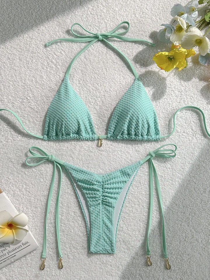 Damen Bikini mit strukturierter Oberfläche Drune