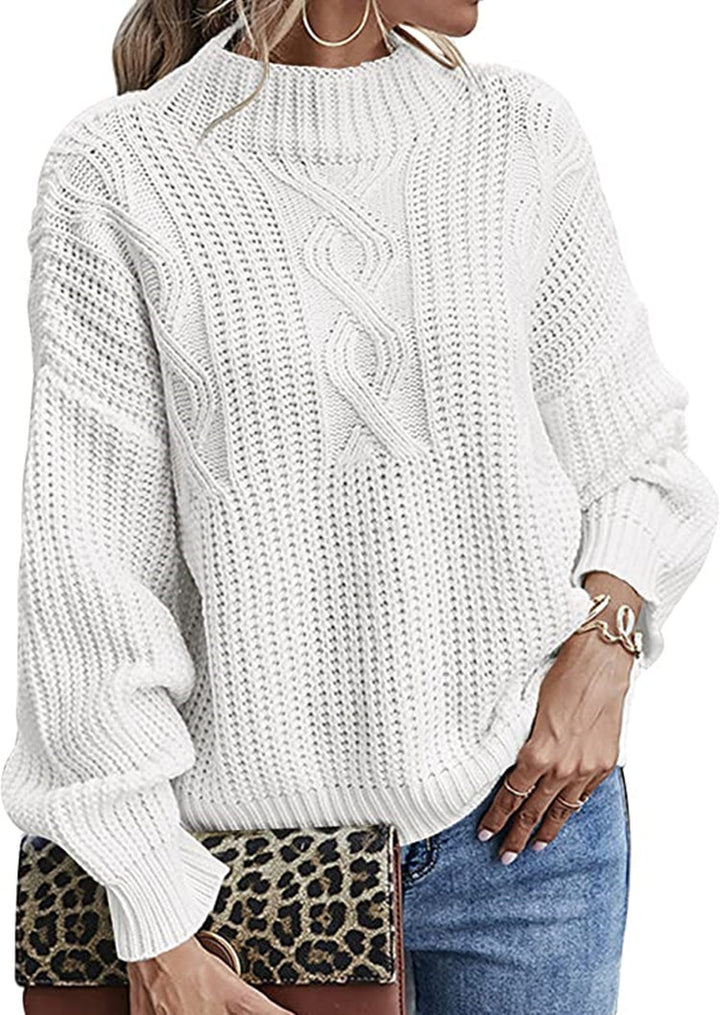 Damen Strickpullover mit elegantem Zopfdesign und modernem Schnitt Drune