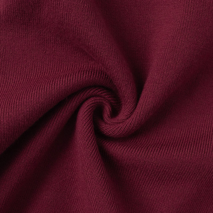 Damen Modisches Strickensemble mit Zip-Kragen und weitem Schnitt Drune