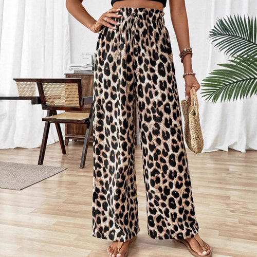 Damen weite Palazzohose im tierischen Druck Drune