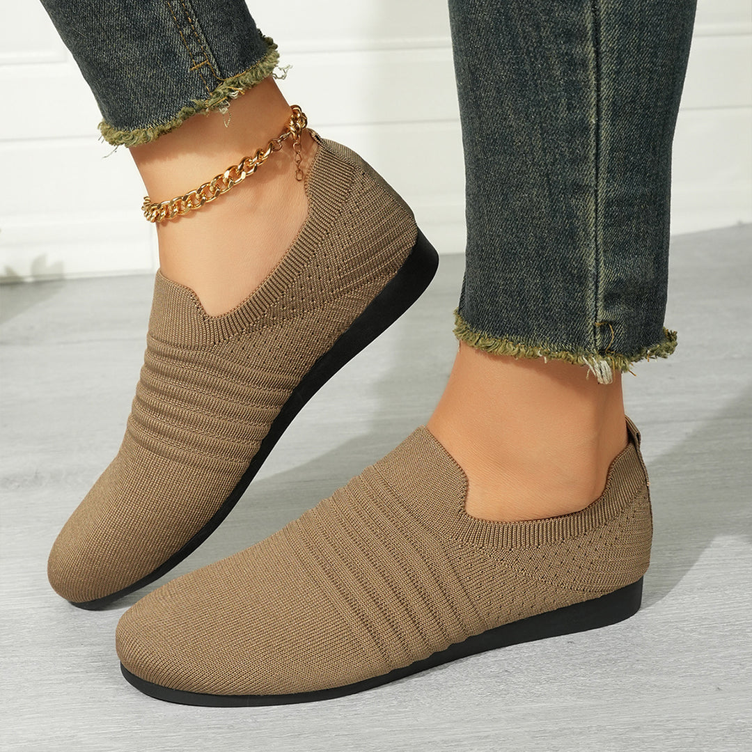 Herren nan atmungsaktiver Strick-Slip-On Sneaker mit elastischem Einstieg und gepolstertem Komfortfußbett Drune