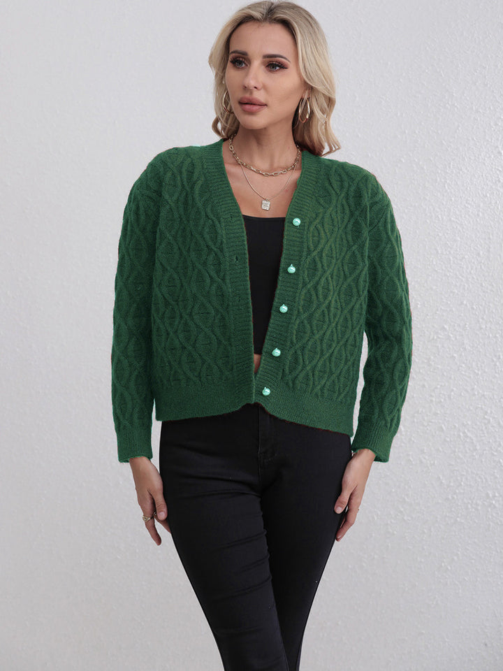 Damen Strickjacke mit eleganter Wabenstruktur Drune