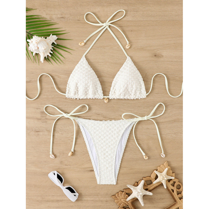Damen Triangel-Bikini mit kunstvollem Häkelmuster Drune