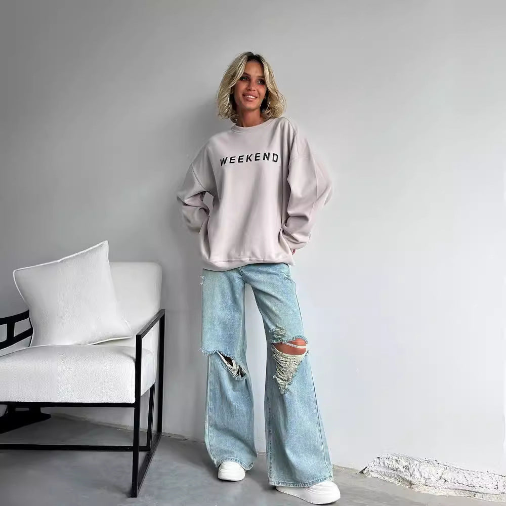 Damen Oversized Sweatshirt Drune