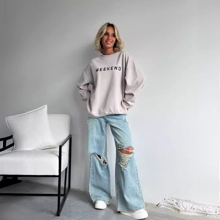 Damen Oversized Sweatshirt Drune