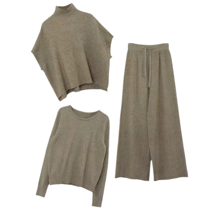 Damen lässiges Strickensemble mit weitem Schnitt Drune
