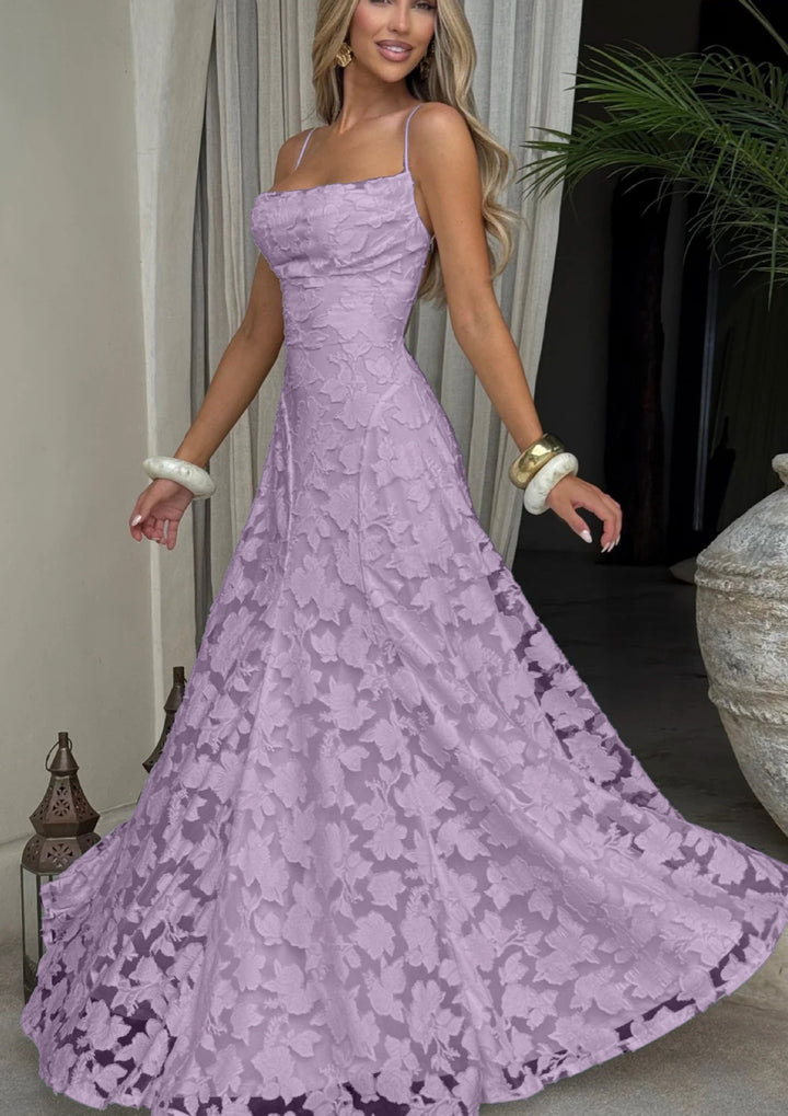 Damen Elegante Spitze A-Linie Abendkleid Drune