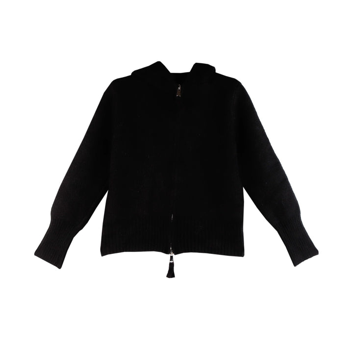 Damen Strickjacke mit Kapuze und durchgehendem Reißverschluss Drune
