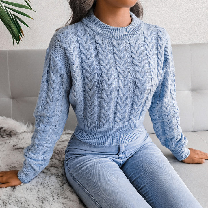 Damen Grobstrickpullover mit Zopfdesign und lässigem Schnitt Drune