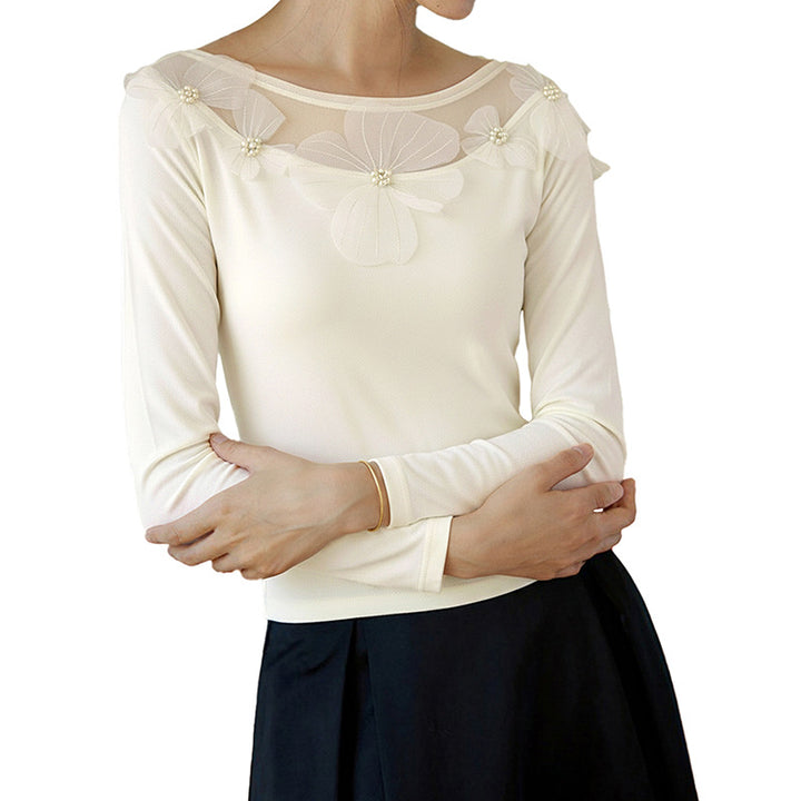 Damen elegantes Oberteil mit zarten Rüschendetails Drune