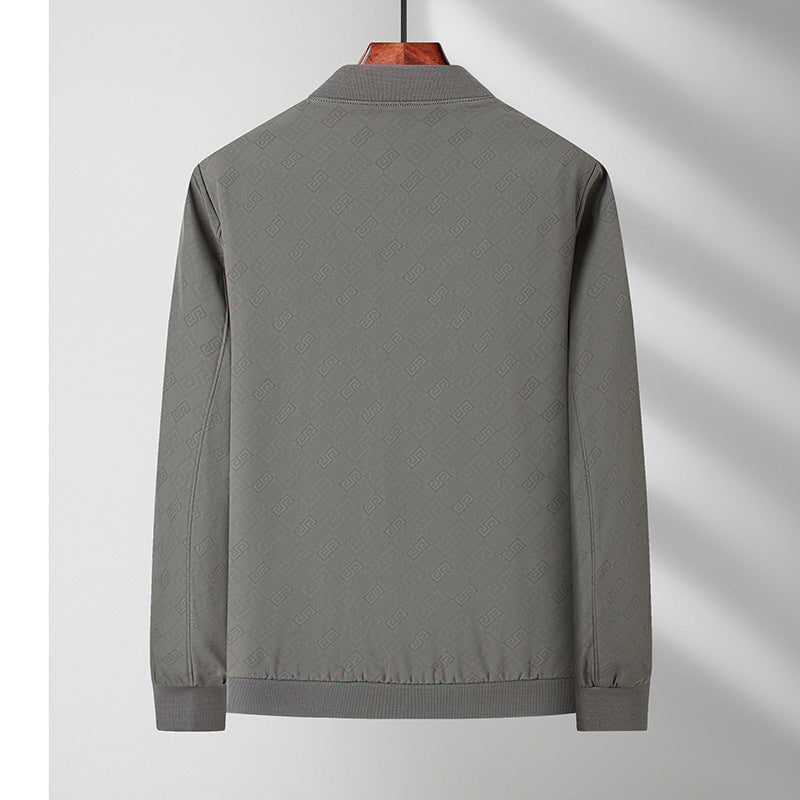 Herren Sportliche Blousonjacke mit feinem Strukturdesign und elastischen Bündchen Drune