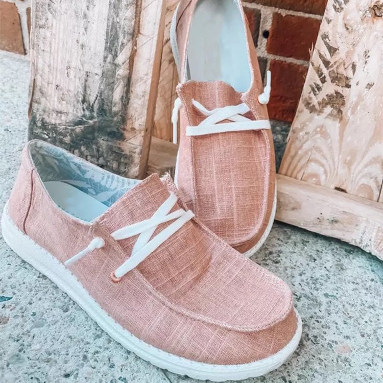 Damen Freizeit-Slip-On Schuhe mit elastischen Schnürdetails und rutschfester Sohle Drune