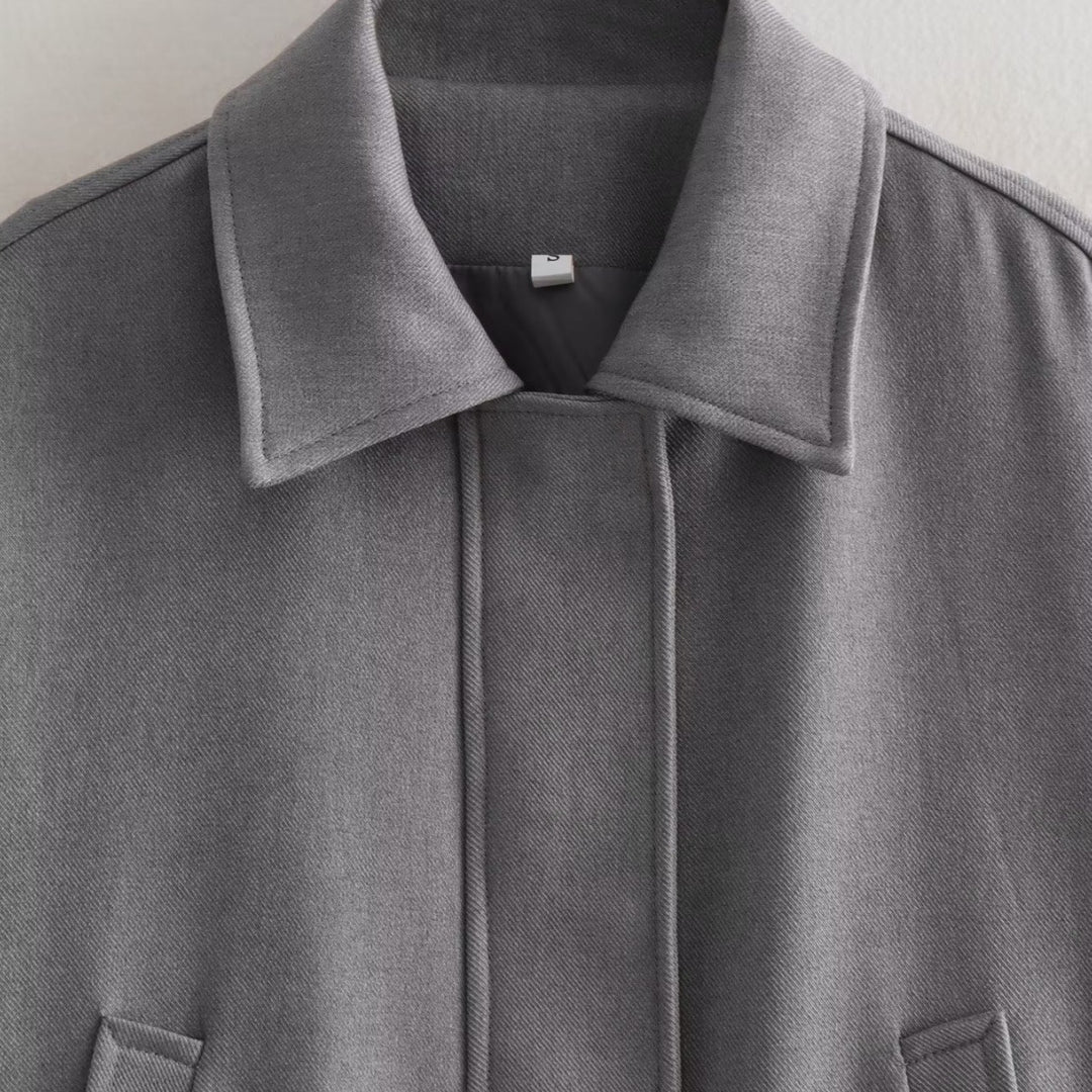 Damen komfortable Oversize-Jacke mit praktischen Taschen Drune