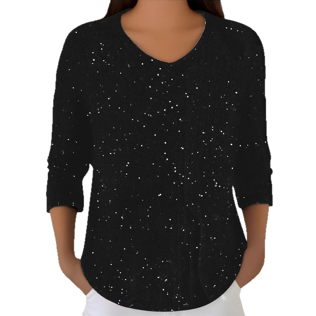 Damen Langarmshirt mit V-Ausschnitt Drune