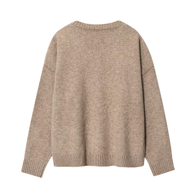 Damen Kaschmir-V-Ausschnitt Pullover Drune