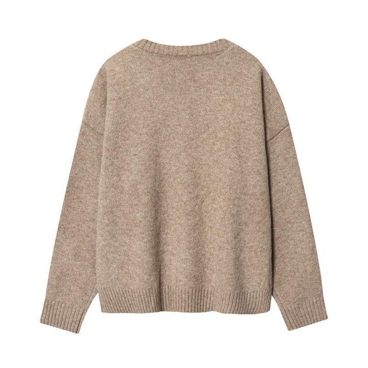 Damen Kaschmir-V-Ausschnitt Pullover Drune