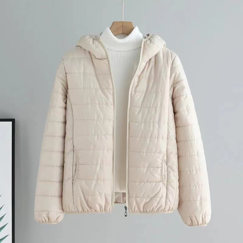 Damen gesteppte Übergangsjacke mit praktischen Taschen und Kapuze Drune